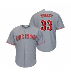 Youth Cincinnati Reds 33 Jesse Winker Replica Grey Road Cool Base Baseball Jersey Youth Cincinnati Reds 33 Jesse Winker Replica Grey Road Cool Base Baseball Jersey