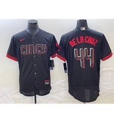 Youth Cincinnati Reds #44 Elly De La Cruz Black 2023 City Connect Cool Base Stitched Jersey III Youth Cincinnati Reds #44 Elly De La Cruz Black 2023 City Connect Cool Base Stitched Jersey III