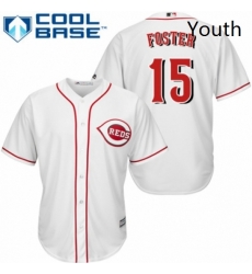 Youth Majestic Cincinnati Reds 15 George Foster Authentic White Home Cool Base MLB Jersey Youth Majestic Cincinnati Reds 15 George Foster Authentic White Home Cool Base MLB Jersey