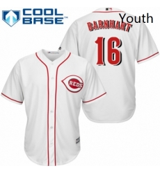 Youth Majestic Cincinnati Reds 16 Tucker Barnhart Replica White Home Cool Base MLB Jersey Youth Majestic Cincinnati Reds 16 Tucker Barnhart Replica White Home Cool Base MLB Jersey