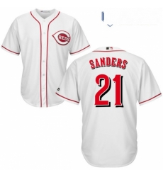 Youth Majestic Cincinnati Reds 21 Reggie Sanders Replica White Home Cool Base MLB Jersey Youth Majestic Cincinnati Reds 21 Reggie Sanders Replica White Home Cool Base MLB Jersey