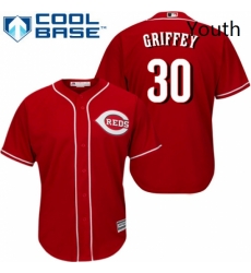 Youth Majestic Cincinnati Reds 30 Ken Griffey Replica Red Alternate Cool Base MLB Jersey Youth Majestic Cincinnati Reds 30 Ken Griffey Replica Red Alternate Cool Base MLB Jersey