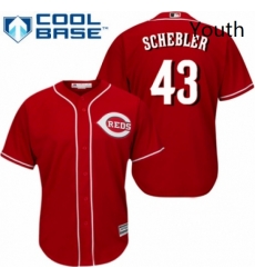 Youth Majestic Cincinnati Reds 43 Scott Schebler Replica Red Alternate Cool Base MLB Jersey Youth Majestic Cincinnati Reds 43 Scott Schebler Replica Red Alternate Cool Base MLB Jersey