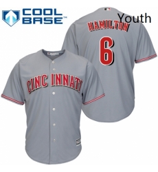 Youth Majestic Cincinnati Reds 6 Billy Hamilton Replica Grey Road Cool Base MLB Jersey Youth Majestic Cincinnati Reds 6 Billy Hamilton Replica Grey Road Cool Base MLB Jersey
