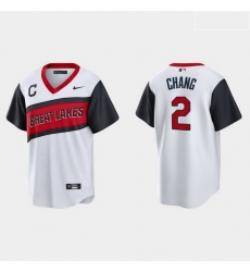 Men Cleveland Indians 2 Yu Chang Men Nike White 2021 Little League Class Game MLB Jersey Men Cleveland Indians 2 Yu Chang Men Nike White 2021 Little League Class Game MLB Jersey