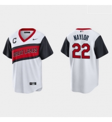 Men Cleveland Indians 22 Josh Naylor Men Nike White 2021 Little League Class Game MLB Jersey Men Cleveland Indians 22 Josh Naylor Men Nike White 2021 Little League Class Game MLB Jersey