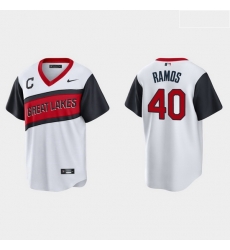 Men Cleveland Indians 40 Wilson Ramos Men Nike White 2021 Little League Class Game MLB Jersey Men Cleveland Indians 40 Wilson Ramos Men Nike White 2021 Little League Class Game MLB Jersey