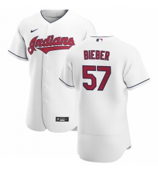 Men Cleveland Indians 57 Shane Bieber Men Nike White Home 2020 Flex Base Team MLB Jersey Men Cleveland Indians 57 Shane Bieber Men Nike White Home 2020 Flex Base Team MLB Jersey