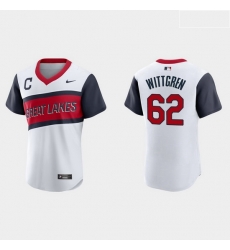 Men Cleveland Indians 62 Nick Wittgren Men Nike White 2021 Little League Class Authentic MLB Jersey Men Cleveland Indians 62 Nick Wittgren Men Nike White 2021 Little League Class Authentic MLB Jersey
