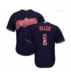 Mens Cleveland Indians 1 Greg Allen Authentic Navy Blue Team Logo Fashion Cool Base Baseball Jersey Mens Cleveland Indians 1 Greg Allen Authentic Navy Blue Team Logo Fashion Cool Base Baseball Jersey