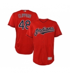 Mens Cleveland Indians 48 Tyler Clippard Scarlet Alternate Flex Base Authentic Collection Baseball Jersey Mens Cleveland Indians 48 Tyler Clippard Scarlet Alternate Flex Base Authentic Collection Baseball Jersey