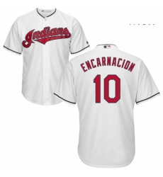 Mens Majestic Cleveland Indians 10 Edwin Encarnacion Replica White Home Cool Base MLB Jersey Mens Majestic Cleveland Indians 10 Edwin Encarnacion Replica White Home Cool Base MLB Jersey