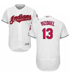 Mens Majestic Cleveland Indians 13 Omar Vizquel White Home Flex Base Authentic Collection MLB Jersey Mens Majestic Cleveland Indians 13 Omar Vizquel White Home Flex Base Authentic Collection MLB Jersey