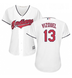 Womens Majestic Cleveland Indians 13 Omar Vizquel Replica White Home Cool Base MLB Jersey Womens Majestic Cleveland Indians 13 Omar Vizquel Replica White Home Cool Base MLB Jersey