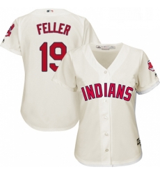 Womens Majestic Cleveland Indians 19 Bob Feller Authentic Cream Alternate 2 Cool Base MLB Jersey Womens Majestic Cleveland Indians 19 Bob Feller Authentic Cream Alternate 2 Cool Base MLB Jersey