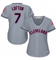 Womens Majestic Cleveland Indians 7 Kenny Lofton Replica Grey Road Cool Base MLB Jersey Womens Majestic Cleveland Indians 7 Kenny Lofton Replica Grey Road Cool Base MLB Jersey