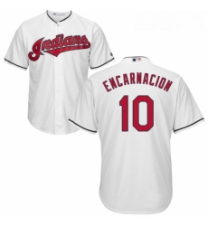 Youth Majestic Cleveland Indians 10 Edwin Encarnacion Authentic White Home Cool Base MLB Jersey Youth Majestic Cleveland Indians 10 Edwin Encarnacion Authentic White Home Cool Base MLB Jersey