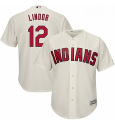 Youth Majestic Cleveland Indians 12 Francisco Lindor Replica Cream Alternate 2 Cool Base MLB Jersey Youth Majestic Cleveland Indians 12 Francisco Lindor Replica Cream Alternate 2 Cool Base MLB Jersey