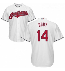 Youth Majestic Cleveland Indians 14 Larry Doby Authentic White Home Cool Base MLB Jersey Youth Majestic Cleveland Indians 14 Larry Doby Authentic White Home Cool Base MLB Jersey