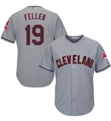 Youth Majestic Cleveland Indians 19 Bob Feller Replica Grey Road Cool Base MLB Jersey Youth Majestic Cleveland Indians 19 Bob Feller Replica Grey Road Cool Base MLB Jersey