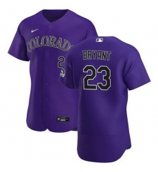 Men Colorado Rockies 23 Kris Bryant Purple Flex Base Stitched jersey Men Colorado Rockies 23 Kris Bryant Purple Flex Base Stitched jersey