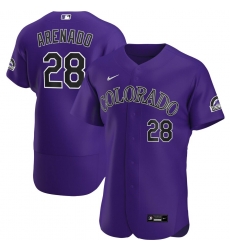 Men Colorado Rockies 28 Nolan Arenado Men Nike Purple Alternate 2020 Flex Base Player MLB Jersey Men Colorado Rockies 28 Nolan Arenado Men Nike Purple Alternate 2020 Flex Base Player MLB Jersey