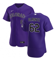 Men Colorado Rockies 62 Yency Almonte Men Nike Purple Alternate 2020 Flex Base Player MLB Jersey Men Colorado Rockies 62 Yency Almonte Men Nike Purple Alternate 2020 Flex Base Player MLB Jersey