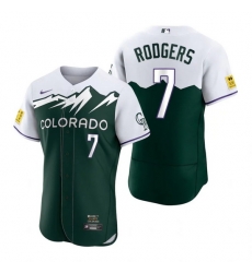 Men Nike Nike Colorado Rockies #7 Brendan Rodgers City Connect Stitched Flex Base Baseball Jersey Men Nike Nike Colorado Rockies #7 Brendan Rodgers City Connect Stitched Flex Base Baseball Jersey