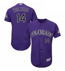 Mens Majestic Colorado Rockies 14 Tony Wolters Purple Alternate Flex Base Authentic Collection MLB Jersey Mens Majestic Colorado Rockies 14 Tony Wolters Purple Alternate Flex Base Authentic Collection MLB Jersey