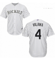 Mens Majestic Colorado Rockies 4 Pat Valaika Replica White Home Cool Base MLB Jersey Mens Majestic Colorado Rockies 4 Pat Valaika Replica White Home Cool Base MLB Jersey