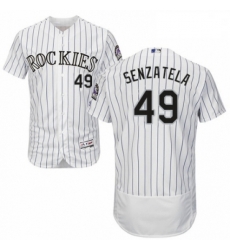 Mens Majestic Colorado Rockies 49 Antonio Senzatela White Home Flex Base Authentic Collection MLB Jersey Mens Majestic Colorado Rockies 49 Antonio Senzatela White Home Flex Base Authentic Collection MLB Jersey