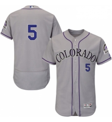 Mens Majestic Colorado Rockies 5 Carlos Gonzalez Grey Road Flex Base Authentic Collection MLB Jersey Mens Majestic Colorado Rockies 5 Carlos Gonzalez Grey Road Flex Base Authentic Collection MLB Jersey