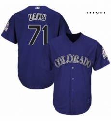 Mens Majestic Colorado Rockies 71 Wade Davis Replica Purple Alternate 1 Cool Base MLB Jersey Mens Majestic Colorado Rockies 71 Wade Davis Replica Purple Alternate 1 Cool Base MLB Jersey