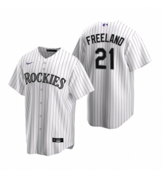 Mens Nike Colorado Rockies 21 Kyle Freeland White Home Stitched Baseball Jersey Mens Nike Colorado Rockies 21 Kyle Freeland White Home Stitched Baseball Jersey