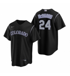 Mens Nike Colorado Rockies 24 Ryan McMahon Black Alternate Stitched Baseball Jersey Mens Nike Colorado Rockies 24 Ryan McMahon Black Alternate Stitched Baseball Jersey