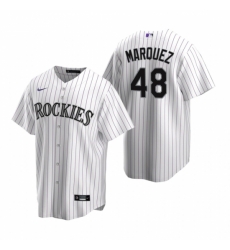 Mens Nike Colorado Rockies 48 German Marquez White Home Stitched Baseball Jersey Mens Nike Colorado Rockies 48 German Marquez White Home Stitched Baseball Jersey