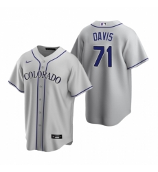 Mens Nike Colorado Rockies 71 Wade Davis Gray Road Stitched Baseball Jersey Mens Nike Colorado Rockies 71 Wade Davis Gray Road Stitched Baseball Jersey