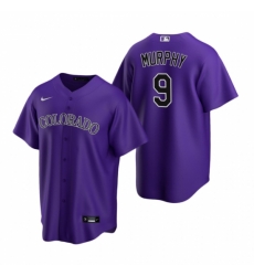 Mens Nike Colorado Rockies 9 Daniel Murphy Purple Alternate Stitched Baseball Jersey Mens Nike Colorado Rockies 9 Daniel Murphy Purple Alternate Stitched Baseball Jersey