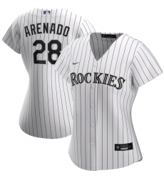 Colorado Rockies 28 Nolan Arenado Nike Women Home 2020 MLB Player Jersey White Colorado Rockies 28 Nolan Arenado Nike Women Home 2020 MLB Player Jersey White