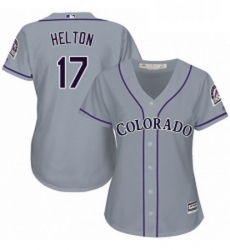 Womens Majestic Colorado Rockies 17 Todd Helton Authentic Grey Road Cool Base MLB Jersey Womens Majestic Colorado Rockies 17 Todd Helton Authentic Grey Road Cool Base MLB Jersey