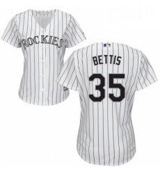Womens Majestic Colorado Rockies 35 Chad Bettis Authentic White Home Cool Base MLB Jersey Womens Majestic Colorado Rockies 35 Chad Bettis Authentic White Home Cool Base MLB Jersey