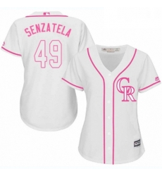 Womens Majestic Colorado Rockies 49 Antonio Senzatela Authentic White Fashion Cool Base MLB Jersey Womens Majestic Colorado Rockies 49 Antonio Senzatela Authentic White Fashion Cool Base MLB Jersey