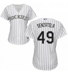 Womens Majestic Colorado Rockies 49 Antonio Senzatela Authentic White Home Cool Base MLB Jersey Womens Majestic Colorado Rockies 49 Antonio Senzatela Authentic White Home Cool Base MLB Jersey