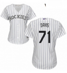 Womens Majestic Colorado Rockies 71 Wade Davis Authentic White Home Cool Base MLB Jersey Womens Majestic Colorado Rockies 71 Wade Davis Authentic White Home Cool Base MLB Jersey