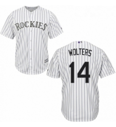 Youth Majestic Colorado Rockies 14 Tony Wolters Replica White Home Cool Base MLB Jersey Youth Majestic Colorado Rockies 14 Tony Wolters Replica White Home Cool Base MLB Jersey