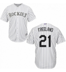 Youth Majestic Colorado Rockies 21 Kyle Freeland Replica White Home Cool Base MLB Jersey Youth Majestic Colorado Rockies 21 Kyle Freeland Replica White Home Cool Base MLB Jersey