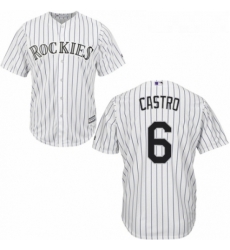 Youth Majestic Colorado Rockies 6 Daniel Castro Replica White Home Cool Base MLB Jersey Youth Majestic Colorado Rockies 6 Daniel Castro Replica White Home Cool Base MLB Jersey
