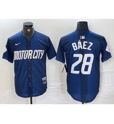 Men Detroit Tigers 28 Javier B E1ez 2024 Navy City Connect Cool Base Stitched Limited Jerseys Men Detroit Tigers 28 Javier B E1ez 2024 Navy City Connect Cool Base Stitched Limited Jerseys