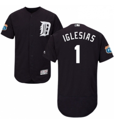 Mens Majestic Detroit Tigers 1 Jose Iglesias Navy Blue Alternate Flex Base Authentic Collection MLB Jersey Mens Majestic Detroit Tigers 1 Jose Iglesias Navy Blue Alternate Flex Base Authentic Collection MLB Jersey
