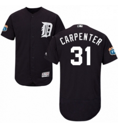 Mens Majestic Detroit Tigers 31 Ryan Carpenter Navy Blue Alternate Flex Base Authentic Collection MLB Jersey Mens Majestic Detroit Tigers 31 Ryan Carpenter Navy Blue Alternate Flex Base Authentic Collection MLB Jersey